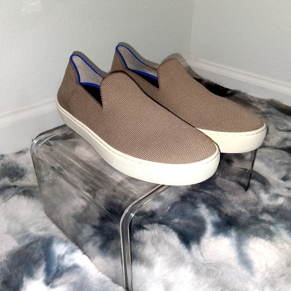Rothy's The Original Slip-On Women's Sneakers in Latte - Picture 7 of 15